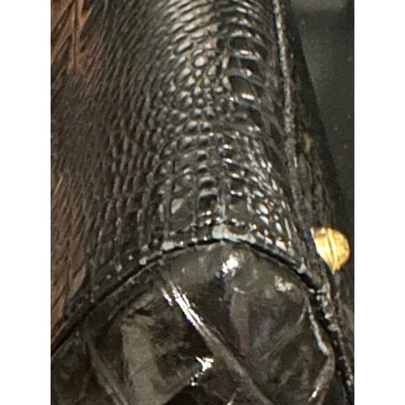 Vintage Brahmin Bag Black Croc embossed bottom, Italian Hair on and Brown Leathe - Picture 10 of 10